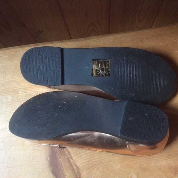 ASOS Metallic Copper Penny Loafer Classic Slip On Flats Size 6 - Picture 8 of 9